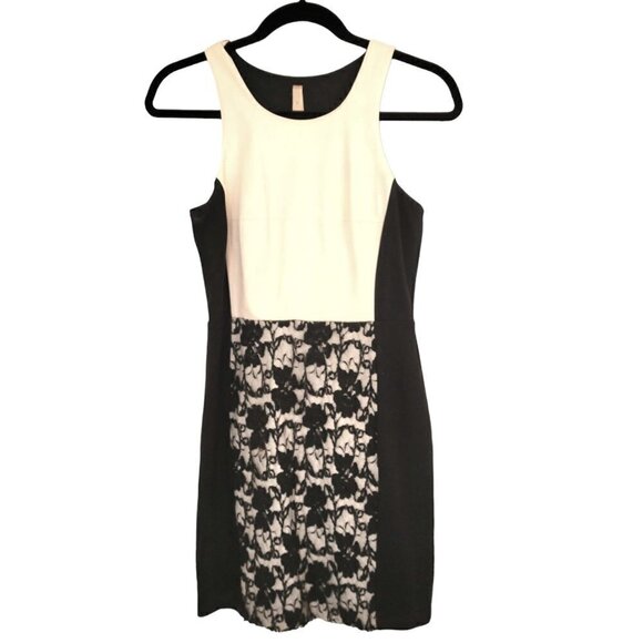 Bailey 44 Faux Leather & Lace Color Block Dress — Women’s Size S - Picture 2 of 11